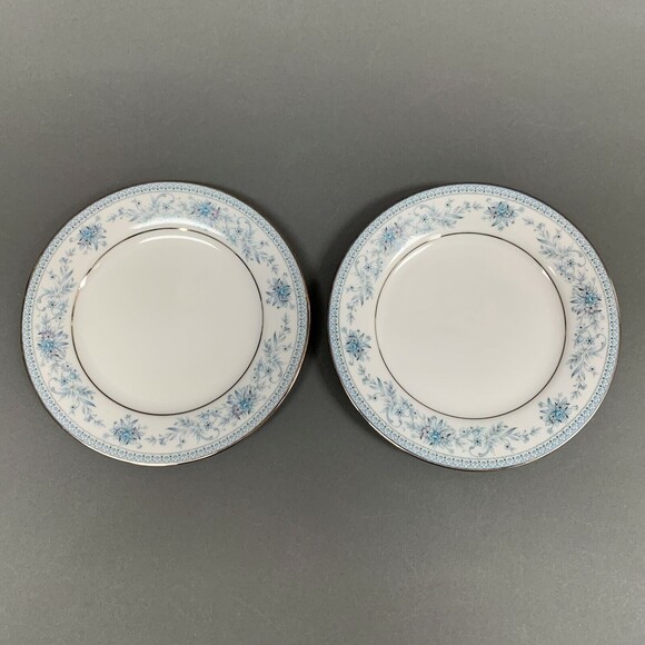 Noritake Blue Hill 2482 Bread & Butter Plates Contemporary Fine China Lot of 2 - Picture 1 of 7
